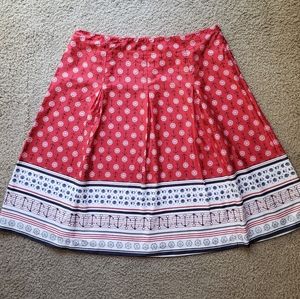Charter Club Nautical Anchor A-Line Preppy Coastal Skirt Size 12